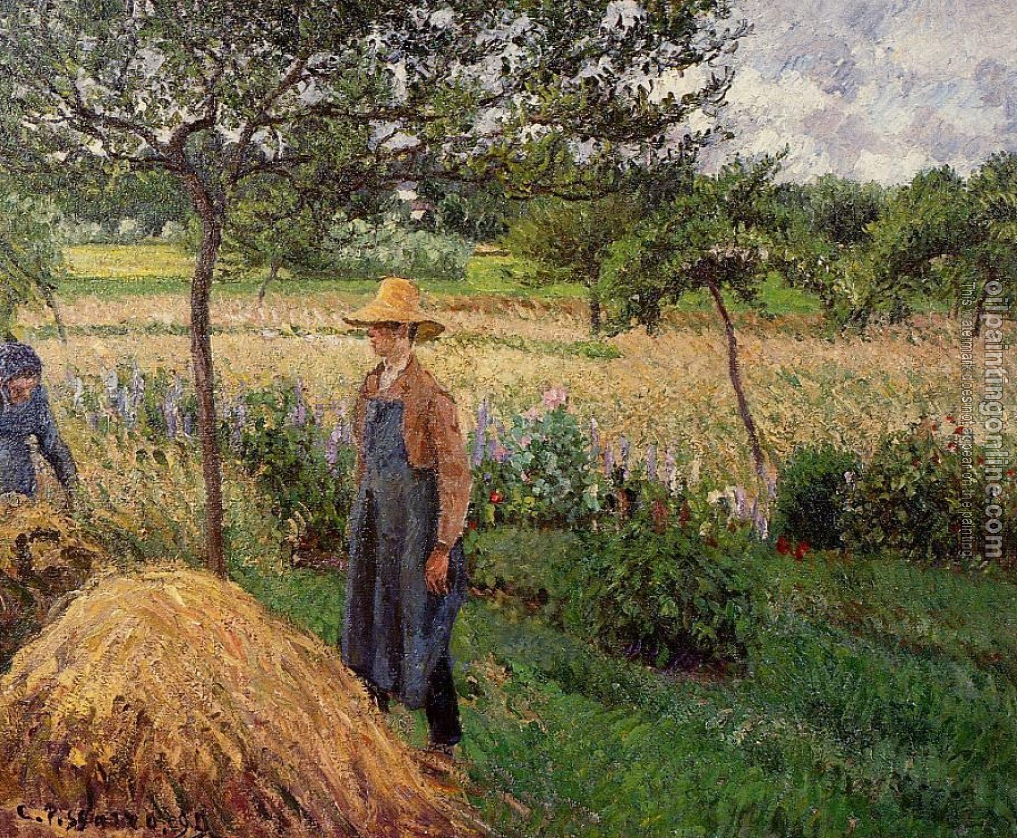 Pissarro, Camille - Grey Weather, Morning with Figures, Eragny